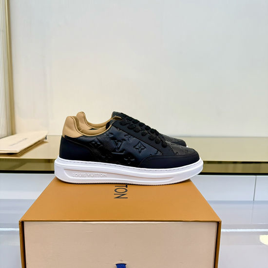 Louis Vuitton LV Premium Thick Sole Casual Sports Sneakers with Leather Upper
