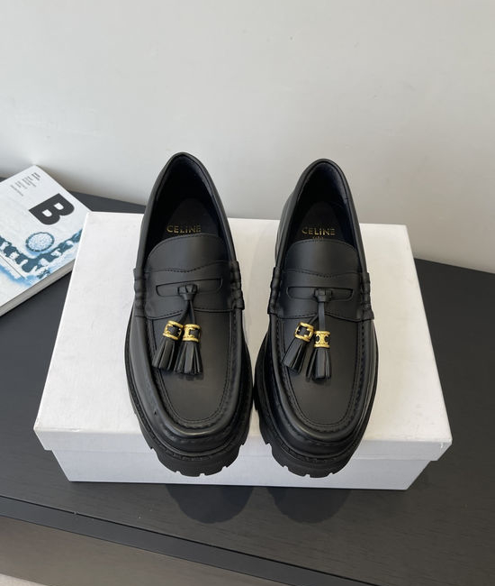 Celine Classic Loafers with Tassel Details for Versatile Style