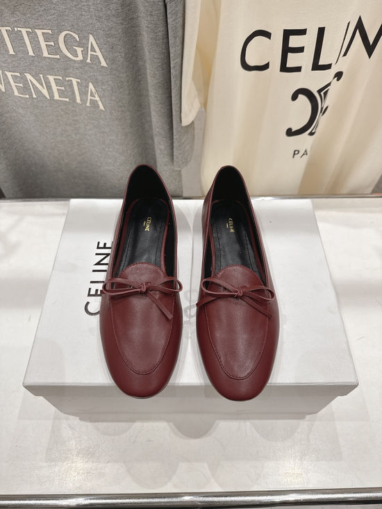 Celine Genuine Leather Slip-on Flat Casual Loafers