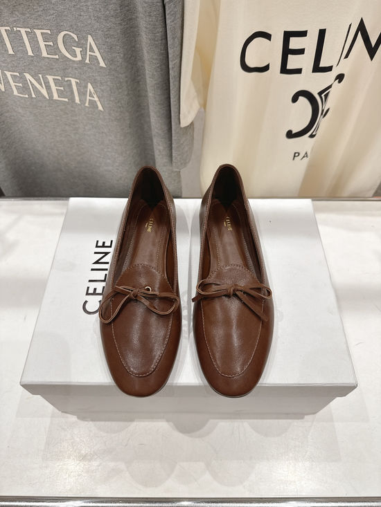 Celine Genuine Leather Slip-on Flat Casual Loafers