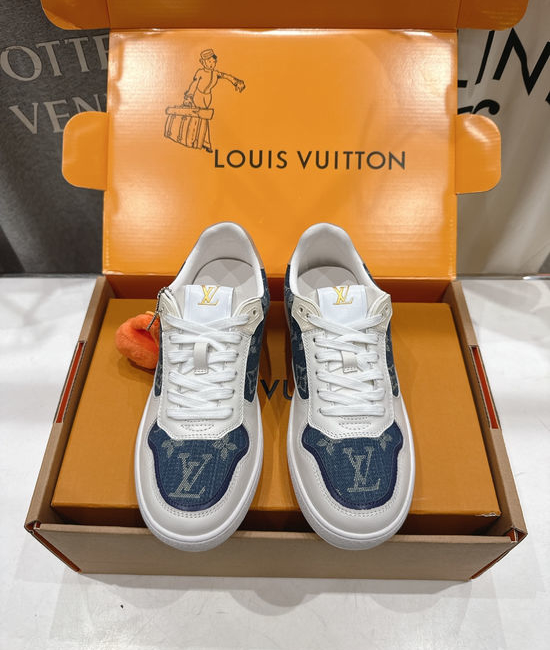 Louis Vuitton LV Thick Sole Leather Casual Sports Sneakers