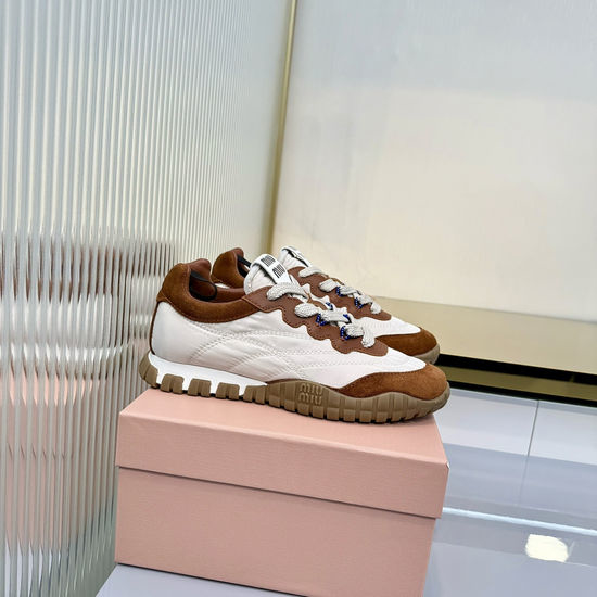Miu Miu Vintage Style Color Block Casual Comfort Sneakers