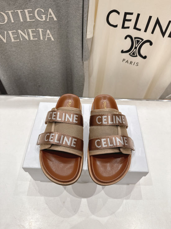 Celine Velcro Buckle Mule Sandals With Soft Breathable Lining