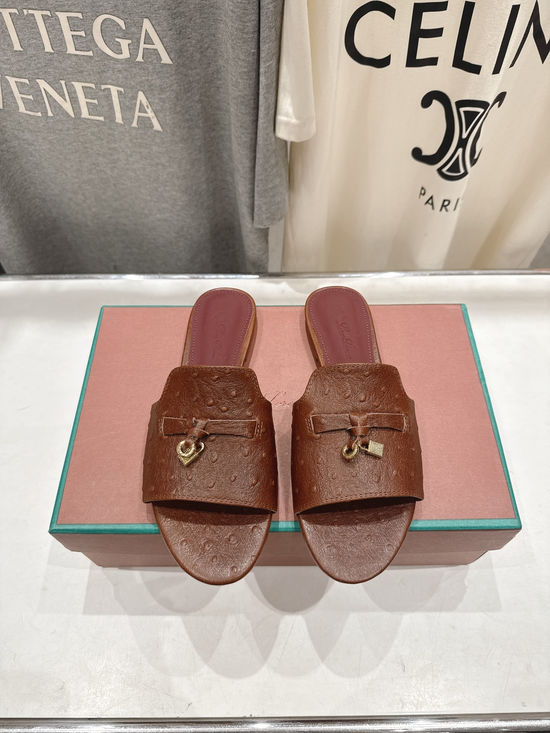 Loro Piana Premium Comfort Soft Sole Slip-On Flat Slides