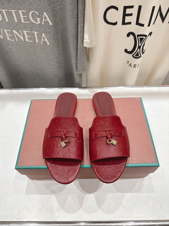 Loro Piana Premium Comfort Soft Sole Slip-On Flat Slides