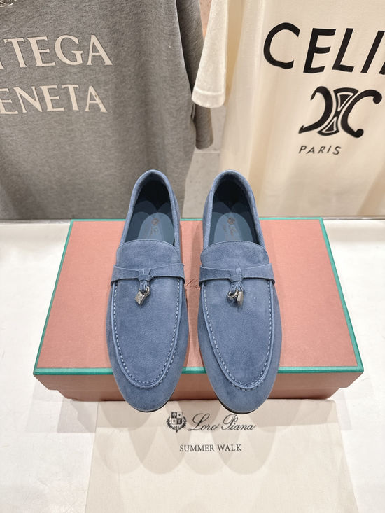 Loro Piana High Quality Suede Upper Slip-On Casual Loafers