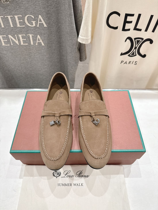 Loro Piana High Quality Suede Upper Slip-On Casual Loafers