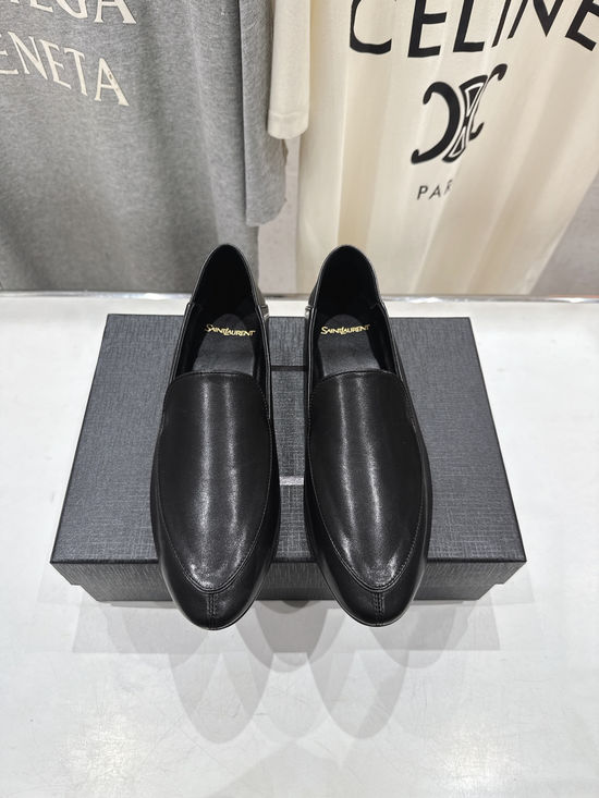 Yves Saint Laurent Genuine Leather Slip-On Loafer Comfort Flat Shoes