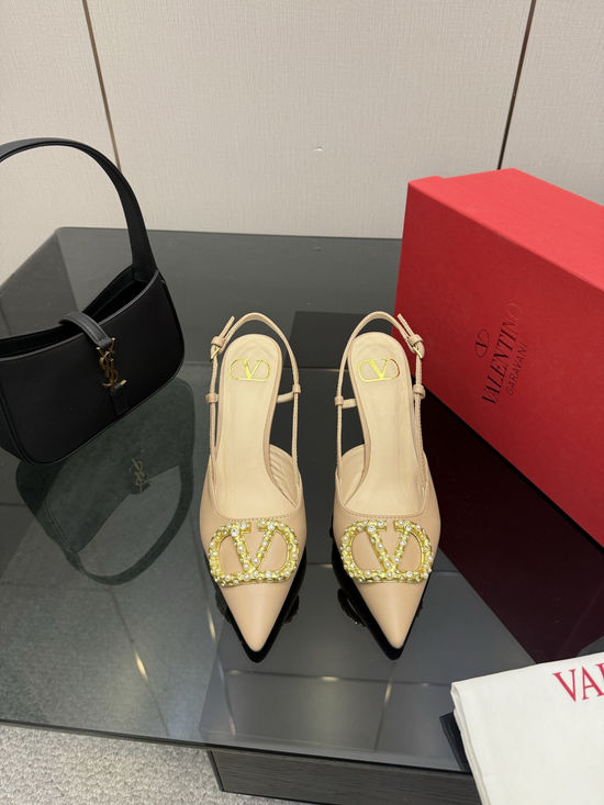 Valentino Bowknot Design Comfortable Sheepskin Lined High Heels