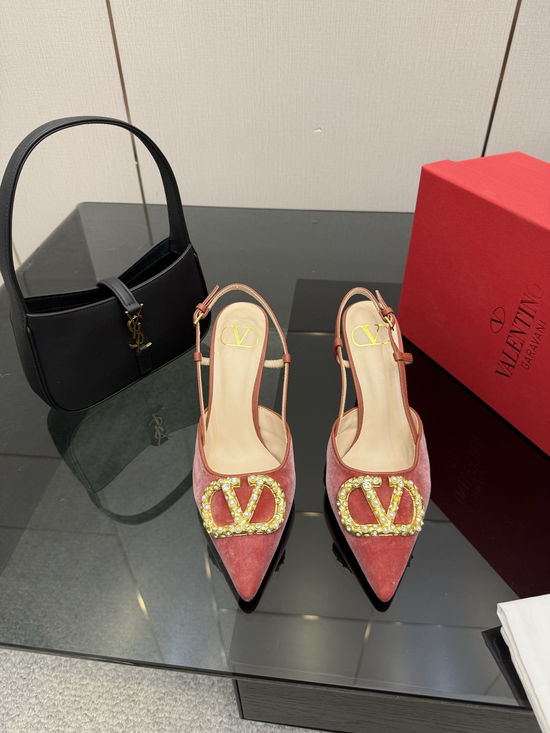 Valentino Bowknot Design Comfortable Sheepskin Lined High Heels