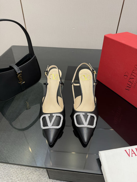 Valentino Bowknot Design Comfortable Sheepskin Lined High Heels