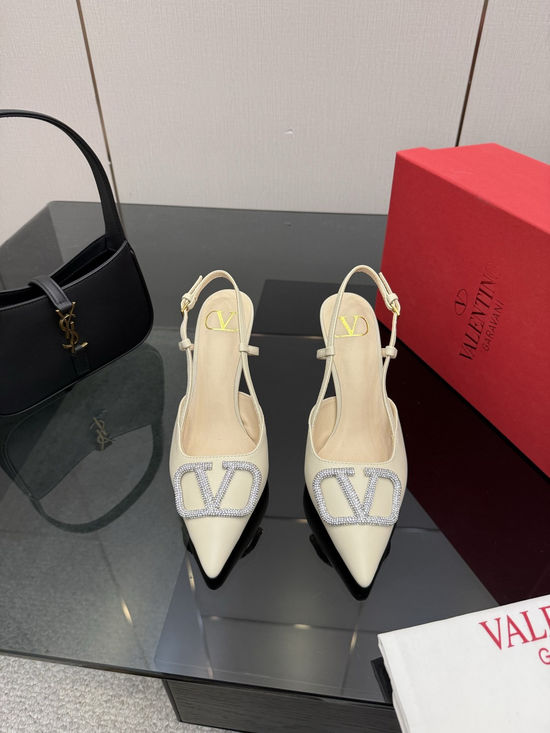 Valentino Bowknot Design Comfortable Sheepskin Lined High Heels