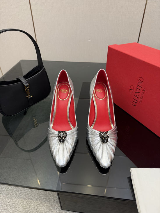 Valentino Bowknot Design Sheepskin Lined Casual Comfortable Pumps