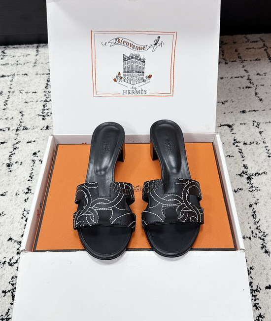 Hermes Embellished High Heel Slide Sandals Premium Quality