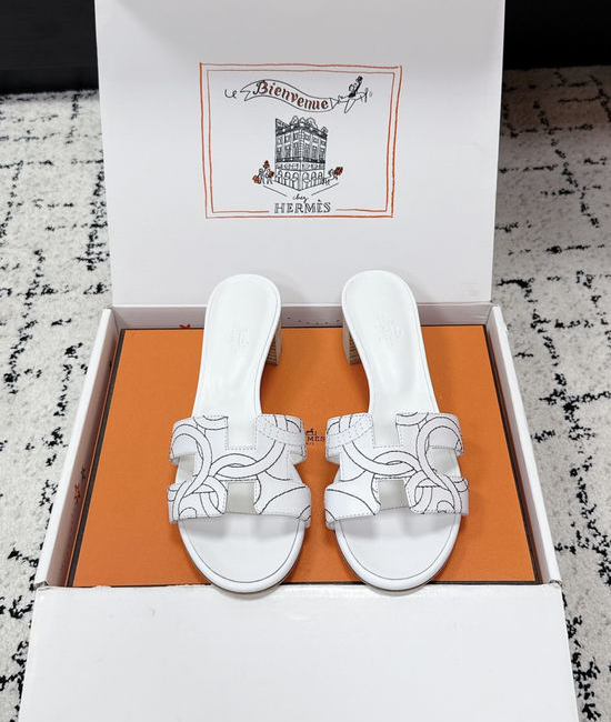 Hermes Embellished High Heel Slide Sandals Premium Quality