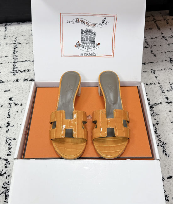 Hermes Embellished High Heel Slide Sandals Premium Quality