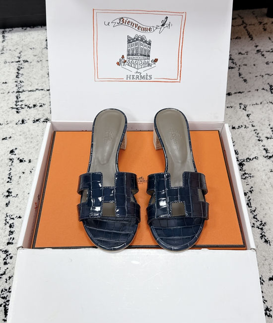 Hermes Embellished High Heel Slide Sandals Premium Quality