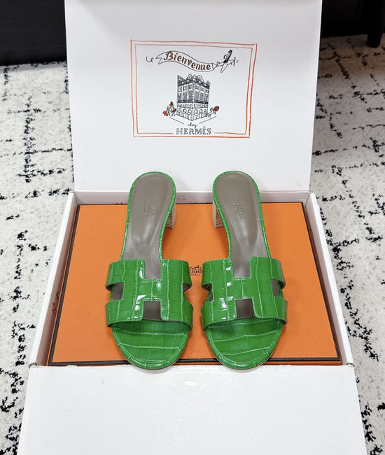 Hermes Embellished High Heel Slide Sandals Premium Quality