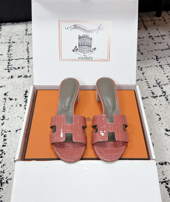 Hermes Embellished High Heel Slide Sandals Premium Quality