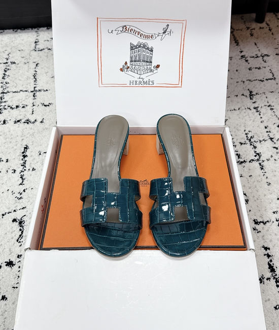 Hermes Embellished High Heel Slide Sandals Premium Quality