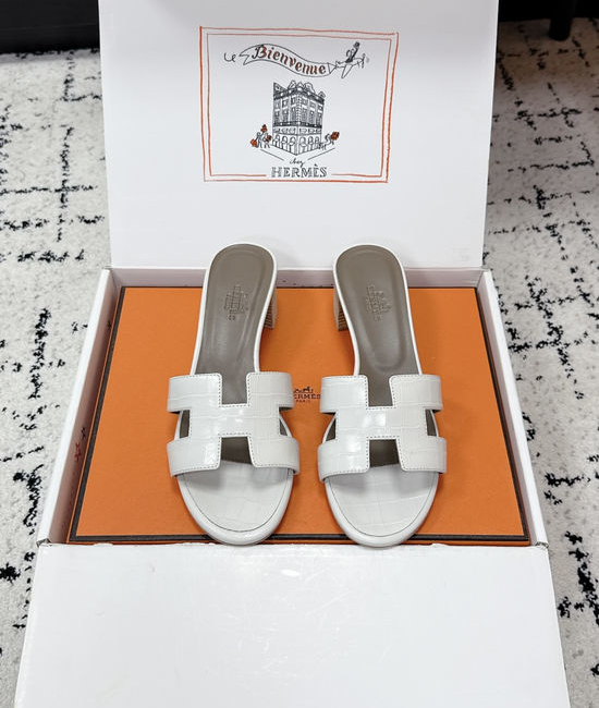 Hermes Embellished High Heel Slide Sandals Premium Quality