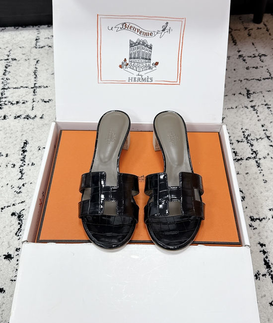 Hermes Embellished High Heel Slide Sandals Premium Quality