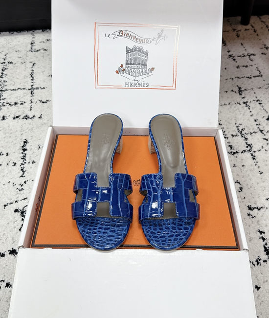Hermes Embellished High Heel Slide Sandals Premium Quality