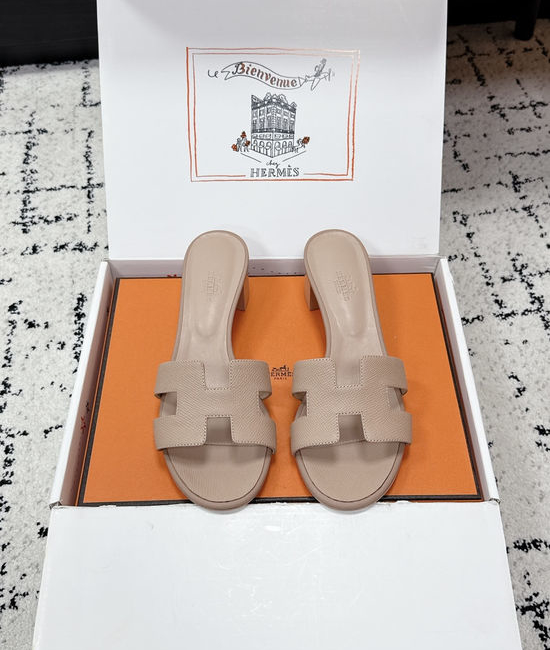 Hermes Embellished High Heel Slide Sandals Premium Quality