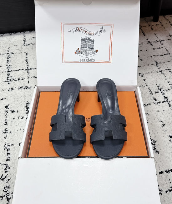 Hermes Embellished High Heel Slide Sandals Premium Quality