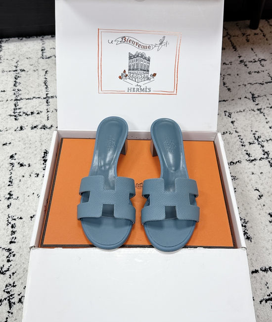 Hermes Embellished High Heel Slide Sandals Premium Quality