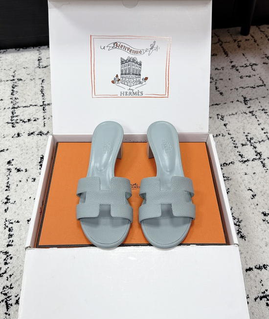 Hermes Embellished High Heel Slide Sandals Premium Quality