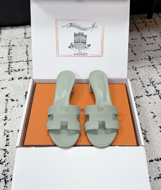 Hermes Embellished High Heel Slide Sandals Premium Quality