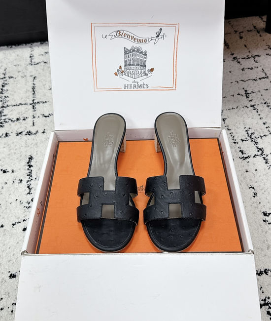 Hermes Embellished High Heel Slide Sandals Premium Quality