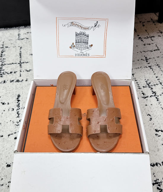 Hermes Embellished High Heel Slide Sandals Premium Quality
