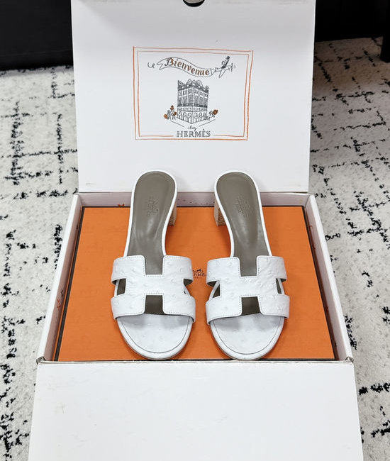 Hermes Embellished High Heel Slide Sandals Premium Quality