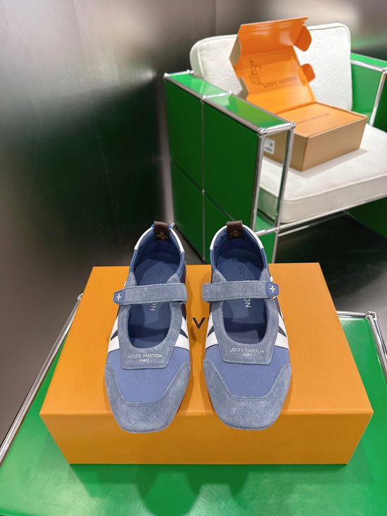 Louis Vuitton Mixed Material Ballet Sneakers Lightweight Comfortable Casual Shoes