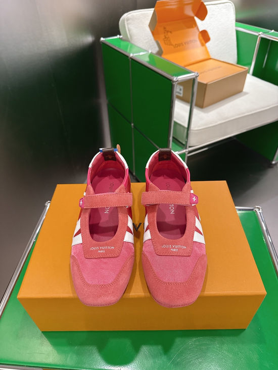Louis Vuitton Mixed Material Ballet Sneakers Lightweight Comfortable Casual Shoes