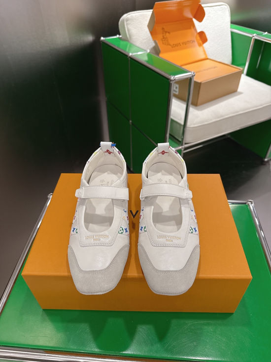 Louis Vuitton Mixed Material Ballet Sneakers Lightweight Comfortable Casual Shoes