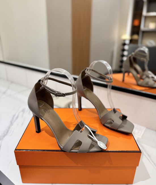 Hermes Classic 9cm Premium Leather Comfortable Pumps