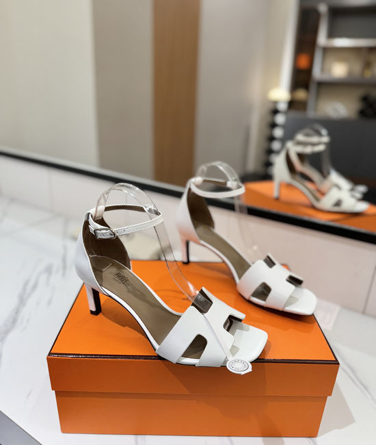 Hermes Classic 6.5cm Premium Leather Comfortable Pumps