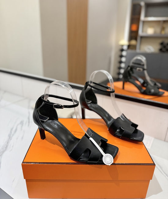 Hermes Classic 6.5cm Premium Leather Comfortable Pumps