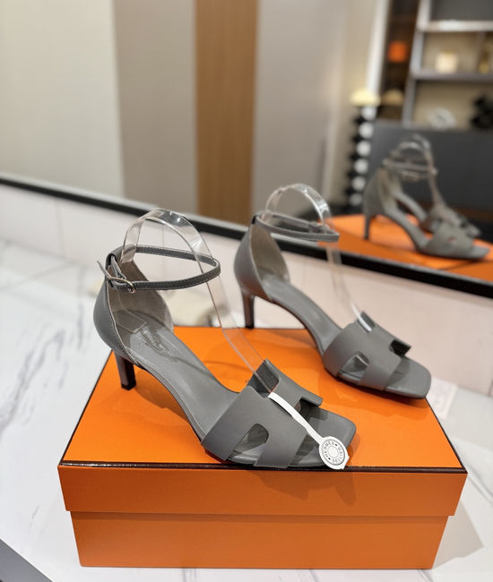 Hermes Classic 6.5cm Premium Leather Comfortable Pumps