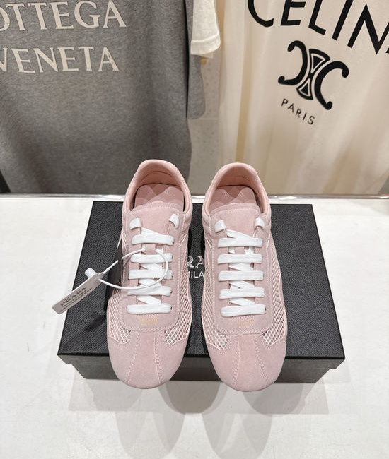 Prada Breathable Mesh Suede Comfortable Casual Sneakers