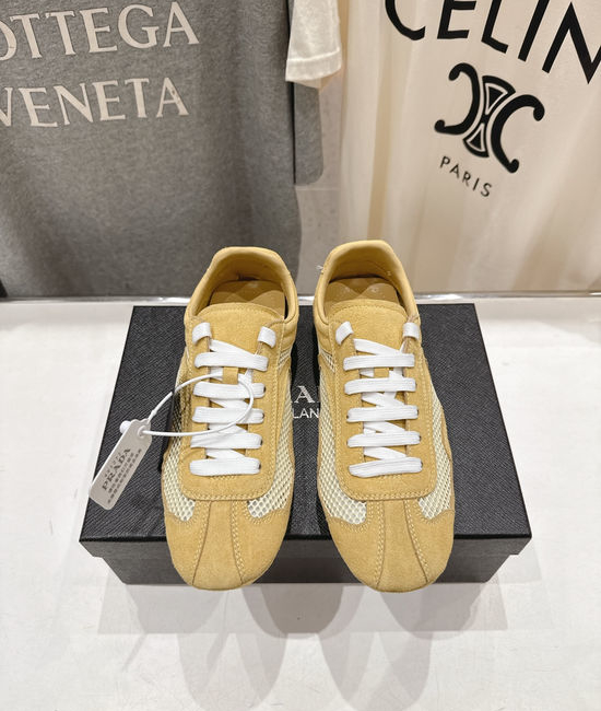 Prada Breathable Mesh Suede Comfortable Casual Sneakers
