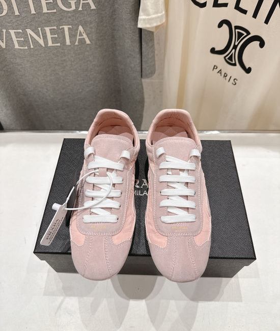 Prada Suede Upper Non Slip Lace Up Casual Sneakers