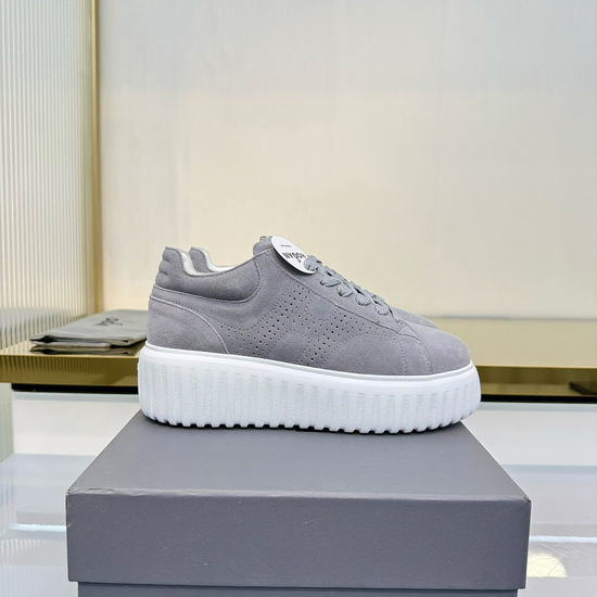 Hogan Premium Leather Thick Sole Comfortable Casual Sneakers