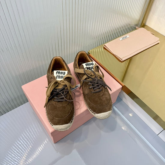 Miu Miu Vintage Style Sneakers With Durable Sole