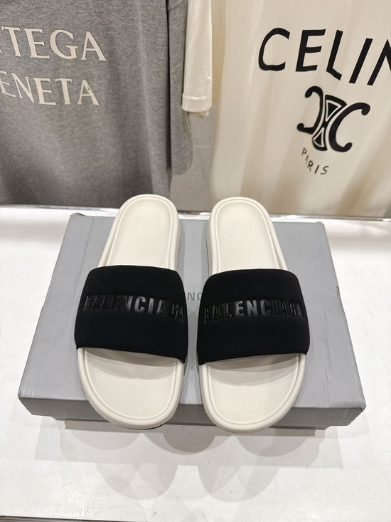 Balenciaga Waterproof Suede Non-Slip Casual Beach Slide Sandals