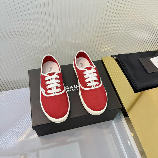 Prada Printed Canvas Thick Sole Casual Sneakers
