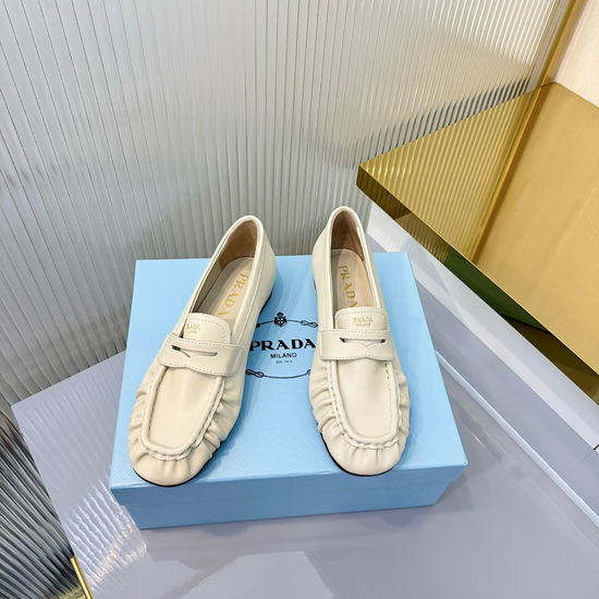 Prada Triangle Logo Mule Slip On Loafer Slides